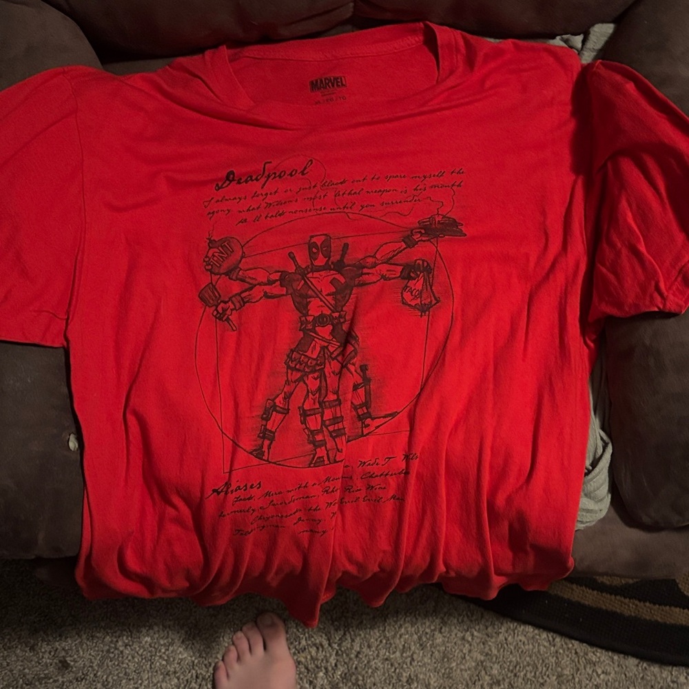 Marvel Red Deadpool Graphic Tee
